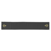 Black and Gold Masonic Table Runners | Freemason Lange Tafelloper (Horizontaal)