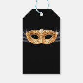 Black and Gold Masquerade Cadeaulabel (Achterkant)