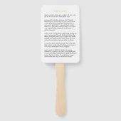 Black and Gold Memorial Fan Handwaaier (Achterkant)