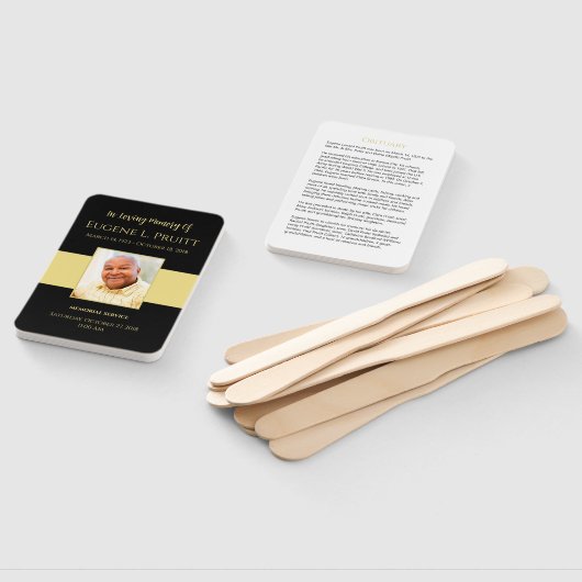 Black and Gold Memorial Fan Handwaaier (Niet-gemonteerd)