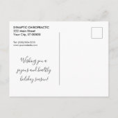 Black and Gold Merry-kerstavond Feestdagenkaart (Achterkant)