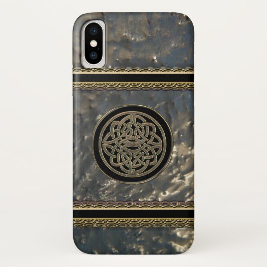 Black and Gold Metal Celtic Knot op iPhone X Hoesj Case-Mate iPhone Case (Achterkant)