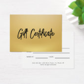 Black and Gold Modern Business Cadeaubon Visitekaartje (Bureau)