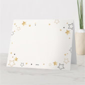 Black and Gold Modern Happy Birthday Wenskaart Kaart (Achterkant)