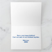 Black and Gold Modern Happy Birthday Wenskaart Kaart (Binnen)