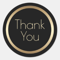 Black and Gold Modern Hartelijk dank