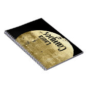 Black and Gold Moon Modern Typografie Notitieboek (Rechterzijde)