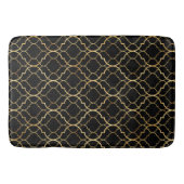 Black and Gold Moroccan Badmat (Voorkant)