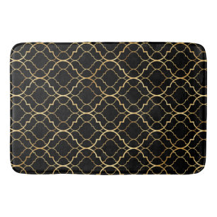 Black and Gold Moroccan Badmat