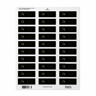 Black and Gold Mrs Elegant Typography Script Etiket