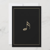 Black and Gold Music Border Note Card Kaart (Voorkant)