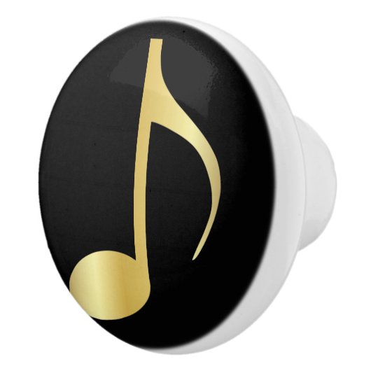 Black and Gold Music Note Knop (Rechts)