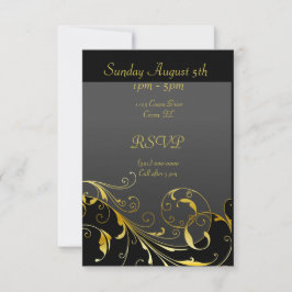Black and Gold Open House nodigt Versie uit Kaart