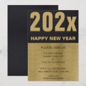 Black and Gold Party Uitnodiging (Voorkant / Achterkant)