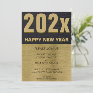 Black and Gold Party Uitnodiging