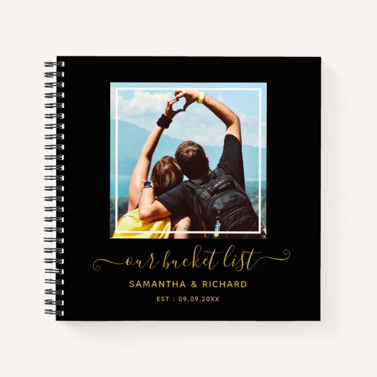 Black and Gold Pas getrouwd, foto van onze Bucket Notitieboek (Voorkant)