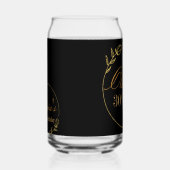 Black and Gold Personalized Blikvorm Glas (Rechts)