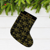Black and Gold Personalized Grote Kerstsok