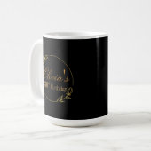 Black and Gold Personalized Koffiemok (Voorkant links)