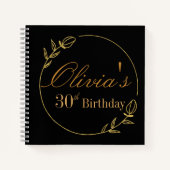Black and Gold Personalized Notitieboek (Voorkant)