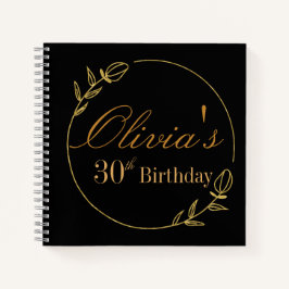 Black and Gold Personalized Notitieboek