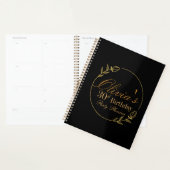 Black and Gold Personalized Planner (Display)