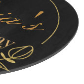 Black and Gold Personalized Snijplank (Hoek)