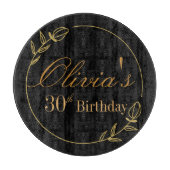 Black and Gold Personalized Snijplank (Voorkant)