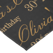 Black and Gold Personalized Tafelkleed (Gekanteld)