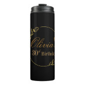 Black and Gold Personalized Thermosbeker (Voorkant)