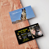 Black and Gold Pet Sitter Dog Walker Visitekaartje