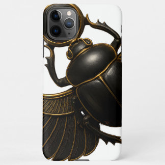 Black and Gold Pharaonic Beetle iPhone Case 11Pro Max Hoesje