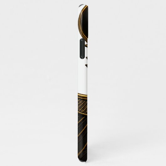 Black and Gold Pharaonic Beetle iPhone Case iPhone Hoesje (Rechterkant)