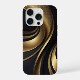 Black and Gold Phone Case iPhone 15 Pro Case