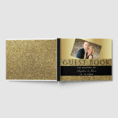 Black and Gold Photo Wedding Gastenboek (Volledig)