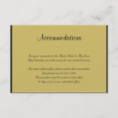 Black and Gold Piano Wedding Insert Informatiekaartje (Voorkant)