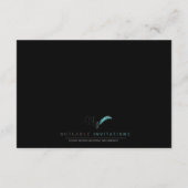 Black and Gold Piano Wedding Insert Informatiekaartje (Achterkant)