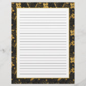 Black and Gold Poinsettia Flowers Recipe Page Flyer (Achterkant)