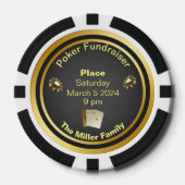 Black and Gold Poker Fundraiser Chips (Voorkant)
