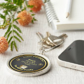 Black and Gold Poker Fundraiser Sleutelhanger (Zijkant)