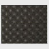 Black and Gold Polka Dot Gift Wrap Cadeaupapier (Vlak)