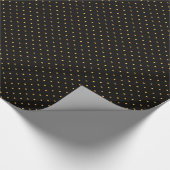 Black and Gold Polka Dot Gift Wrap Cadeaupapier (Hoek)