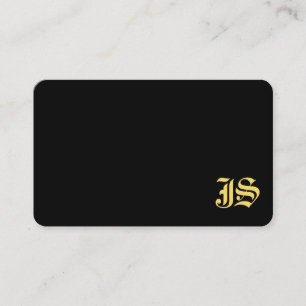 Black and Gold Professional-monogrammen Klassiek Visitekaartje