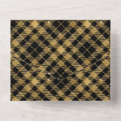 Black and Gold Pset Elegant All In One Uitnodiging (Achterkant)