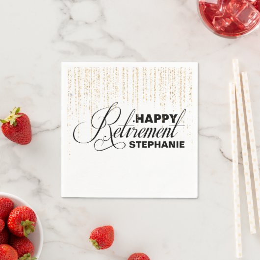 Black and Gold Retirement Party, Aangepaste servet (Insitu)