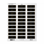 Black and Gold Roaring 20s art deco  Etiket (Full Sheet)