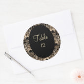 black and gold ronde sticker (Envelop)
