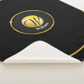 Black and Gold Sherpa Blanket Sherpa Deken (3/4)