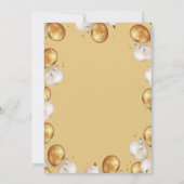 Black and Gold Simple Birthday Party card Kaart (Achterkant)