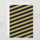 Black and Gold Sparkle Bridal Shower Uitnodiging (Achterkant)